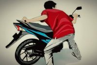 Gambar ilustrasi pencurian sepeda motor.