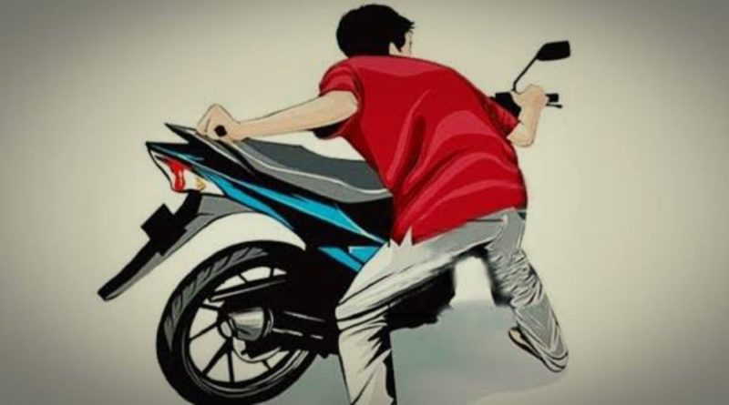 Gambar ilustrasi pencurian sepeda motor.