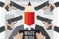 Ilustrasi menghalangi media massa.