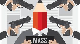 Ilustrasi menghalangi media massa.