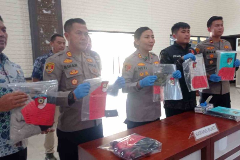 Pers rilis kasus penyekapan disertai kekerasan seksual terhadap seorang gadis di bawah umur di wilayah Kecamatan Braja Selebah.