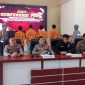 Acara konferensi pers di Aula Mapolres Lampung Timur, Jumat (5/12/2025).