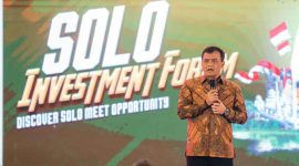 Gubernur Jateng, A. Luthfi saat menghadiri Solo Investment Forum 2025 yang berlangsung di Grand Ballroom Swiss-Belinn, Kota Surakarta, Jumat (12/12/2025).