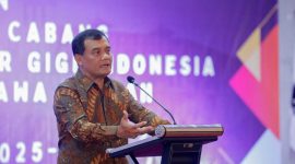 Gubernur Luthfi saat menghadiri pelantikan Pengurus Wilayah Persatuan Dokter Gigi Indonesia (PDGI) Jawa Tengah bersama pengurus cabang se-Jawa Tengah di Hotel Metro, Kota Semarang, Sabtu (13/12/2025).