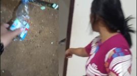 Botol yang diduga untuk menyiram air cabai ke korban.