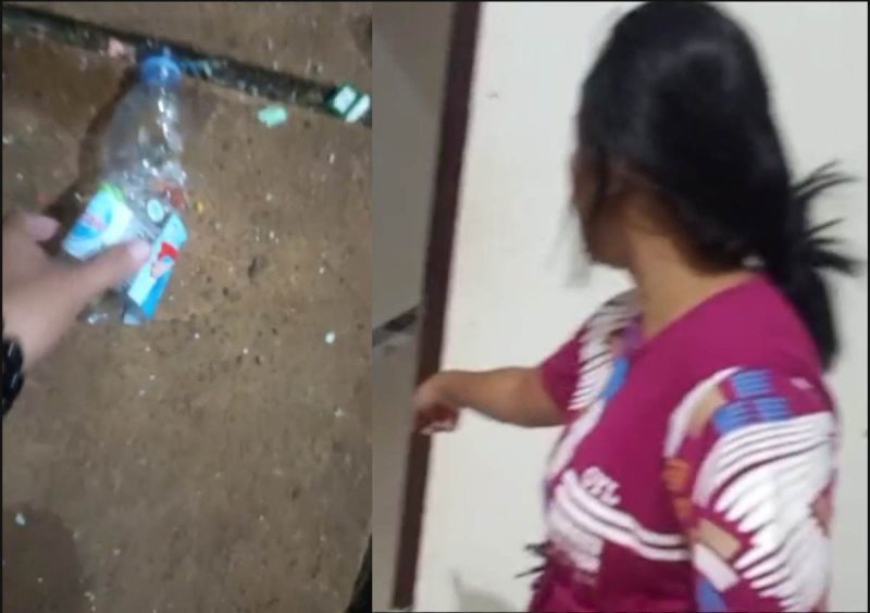 Botol yang diduga untuk menyiram air cabai ke korban.