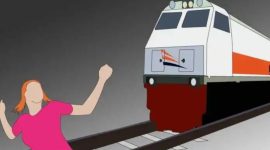 Gambar ilustrasi warga tertemper Kereta api.