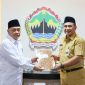 Wakil Gubernur Jawa Tengah, Taj Yasin, saat menerima kunjungan Kepala Kanwil Kementerian Haji dan Umrah Provinsi Jawa Tengah, Fitriyanto, di Semarang, Senin (12/1/2026).