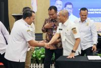 Gubernur Jateng, A. Luthfi seusai menghadiri Outlook Ekonomi Soloraya 2026 di The Sunan Hotel, Surakarta, Rabu (4/2/2026).