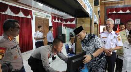 Gubernur Ahmad Luthfi meninjau langsung posko Terpadu Lebaran pemprov Jateng.