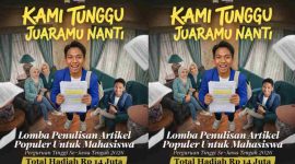 Flayer Pemprov Jateng gelar lomba penulisan artikel populer khusus bagi mahasiswa.