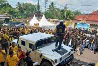 Pendukung Wiwid Cebong di Musda Golkar Wonosobo.
