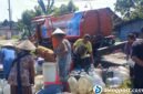 Penyaluran air bersih di wilayah Grobogan, Jawa Tengah.