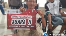 Atlet boccia Tranggono Mustofa berhasil membawa pulang medali perak Kejurda III NPCI DIY 2026.