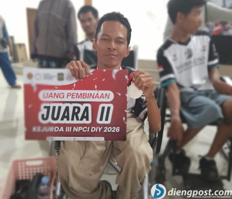 Atlet boccia Tranggono Mustofa berhasil membawa pulang medali perak Kejurda III NPCI DIY 2026.